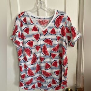 Colorful Watermelon slices tee, size 14-16